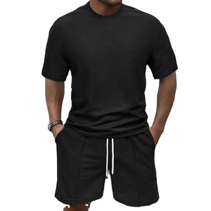 Conjunto de 2 Piezas de Algodón para Hombre, Fabricante de Camisetas y Pantalones Cortos Cargo, Casual, Verano, OEM, ODM, Suministro al por Mayor - Product Image 1