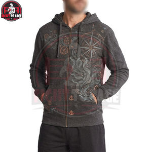 Sudadera con Capucha y Pantalones Cortos de 2 Piezas para Hombre, Diseño Único MEM, Color Gris Carbón, Alta Calidad, Estampado Gráfico Sólido Informal, Cierre de Cremallera, Mangas Largas - Product Image 2