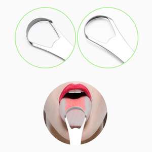 Grattoir à langue en acier inoxydable, nettoyeur pratique pour l'hygiène buccale, élimination de la plaque lingual et de la mauvaise haleine - Product Image 4