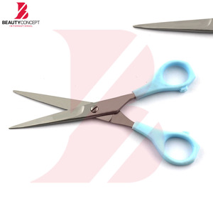 Multicolor Plastic Handle <b>Barber</b> Scissors <b>Set</b> Professional Stainless Steel Hair Cutting Shears for Home & Salon Use - Product Image 6
