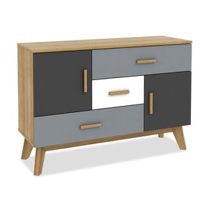 Mueble de Almacenamiento Independiente de 2 Puertas y 3 Cajones para Sala de Estar - Product Image 3