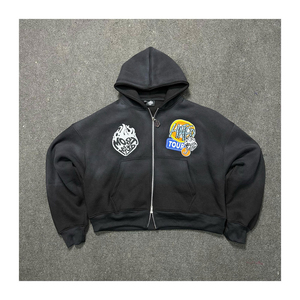 Sudadera con Capucha Bordada con Logotipo Personalizado de Fábrica, Ajuste Regular, Unisex, para Hombre y Mujer, Estilo Urbano, 410g, 100% - Product Image 1