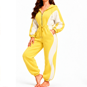 Combinaison en polaire personnalisée pour femme, combinaison décontractée chaude en une seule pièce - Product Image 5