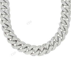20MM 22" Fully Iced Miami Cuban Link <b>Chain</b> Wholesale VVS D Moissanite Gold Plated Sterling Silver Men's <b>Rapper</b> Hip Hop Jewelry - Product Image 3