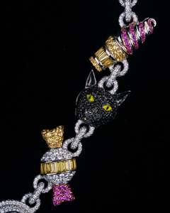 Collar con Colgante de Corazón, Sol y Luna en Plata 925, Chapado en Rodio con Circonita, Joyería para Mujer - Product Image 4
