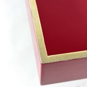 ถาดแลคเกอร์ MDF ทรงสี่เหลี่ยมผืนผ้ามันวาวพร้อมที่จับถาดเสิร์ฟทำมือสำหรับตกแต่งบ้านและบนโต๊ะอาหาร - Product Image 4