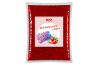 Perlas de Gelatina de Fresa Listas para Comer (Rojas) para Té de Burbujas, Bolsa de 1.5 kg, Duración de 12 Meses, Certificación HALAL/HACCP/ISO