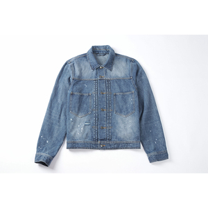 New arrival <b>men</b> trendy <b>cardigan</b> coat casual printed slim denim <b>jacket</b> - Product Image 2