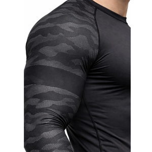 T-shirt de sport à manches longues pour homme, impression sublimée personnalisée, compression, séchage rapide, fitness, gym, rashguard. - Product Image 4