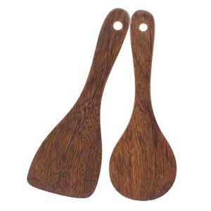 Ensemble de cuillères de service en bois faites à la main, design minimaliste, couverts durables, ustensiles de cuisine, utilisation en camping, ensemble de couverts de qualité supérieure - Product Image 2