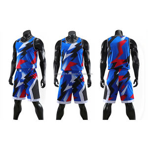 ชุดบาสเก็ตบอลพิมพ์ลายแบบซับลิเมชั่นราคาส่งถูก พร้อมสกรีนโลโก้และหมายเลขทีมตามสั่ง ระบายอากาศได้ดี แห้งเร็ว ชุดยูนิฟอร์มบาสเก็ตบอลชาย - Product Image 2