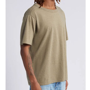 Camiseta Básica para Hombre, 100% Algodón, Color Sólido, Cuello Redondo, Manga Corta, Corte Regular, Estilo Casual, Tejido Jersey - Product Image 4