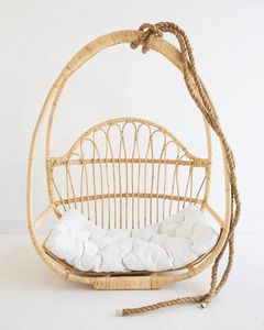 Silla colgante de mimbre de ratán natural estilo bohemio, la más vendida, económica, al por mayor, rústica, tipo huevo, para muebles de villa - Product Image 2