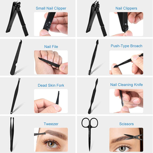 Professional 16-Piece Alloy Steel Pedicure/Manicure Kit Durable Portable Design Luxurious PU Leather Pouch 7-in-1 Nail Clipper - Product Image 4