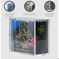 Boîte de présentation en acrylique pour Elite Trainer Box, empilable - Acrylique de 5+8 mm d'épaisseur avec aimants puissants - Protection pour ETB - Robuste et anti-poussière