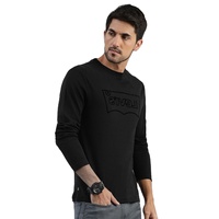 Camiseta de Punto para Hombre de Alta Calidad, Spandex/Algodón, Cuello Redondo, Manga Larga, Corte Ajustado, Color Sólido, Personalizable, Mejor Precio, Bangladesh
