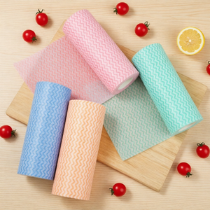 Disposable Kitchen Towel <b>Washcloth</b> Roll Multipurpose Fabric Easy Tearing-off Kitchen Wiping Rag House Disposable Cleaning Cloth - Product Image 4
