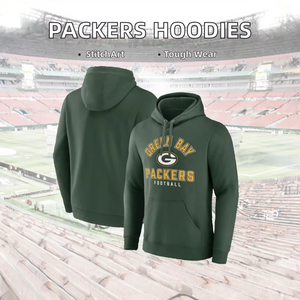 Sudaderas Personalizadas para Hombre 2025/26, Green Bay Packers, Sudaderas con Capucha, Corte Holgado, Tela Vaquera, Bordado de Fútbol Americano - Product Image 2