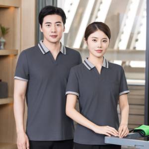 Uniforme de personnel de nettoyage d'hôtel DHL 2024-12, printemps-été, manches courtes, 100% coton, vêtements de service professionnels - Product Image 4