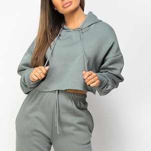 Ensemble de survêtement pour femmes, personnalisé, athlétique, 2 en 1, en coton écologique, sweat-shirt à capuche et pantalon de jogging, vêtements de sport, qualité supérieure - Product Image 6