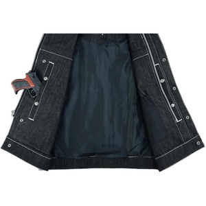 Gilet de motard personnalisé en cuir véritable pour homme, gilet matelassé de club moto, gilet zippé en cuir de vachette premium - Product Image 3
