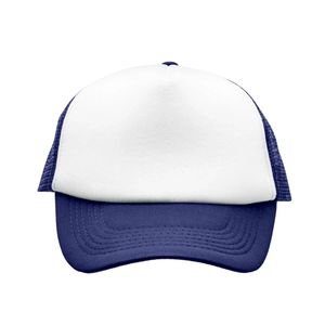 Gorra Trucker Azul y Blanca Personalizada, Diseño de 5 Paneles, Logotipo Personalizado, Gorras de Malla al por Mayor, Gorra Trucker de Esponja, Estilo Hip Hop Deportivo de Verano - Product Image 2