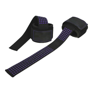 Sangles de musculation personnalisables en néoprène noir avec grip en silicone pour la musculation, l'entraînement de force et les soulevés de terre – Sangles de puissance avancées unisexe - Product Image 1