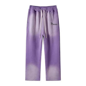 Joggers décontractés noirs pour hommes, coupe droite, respirants, séchage rapide, anti-boulochage, délavage acide, écologiques, avec cordon de serrage - Product Image 5