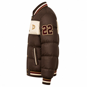 Custom Logo Glossy Shiny Nylon Private Label Low MOQ Streetwear Cropped <b>Men</b> Puffer <b>Jacket</b> Bulk - Product Image 3