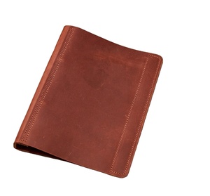 Leather Menu Cover A4 With Elastic Center Holder With Embossing Restaurant <b>Folder</b> <b>Binder</b> Custom LMC-0035 - Product Image 1