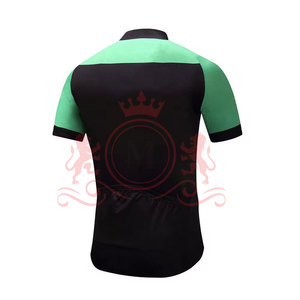 Ensemble maillot et short de cyclisme pour homme, vert et noir, respirant, polyester, design sans coutures, pour adultes - Product Image 5