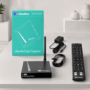 Vseebox V6 Pro Android 14 ความละเอียด 6K ชิปประมวลผล Allwinner H618 ดูอัลคอร์ สีดำ พื้นที่จัดเก็บขนาดใหญ่ ของแท้ รับประกันจากศูนย์ - Product Image 1