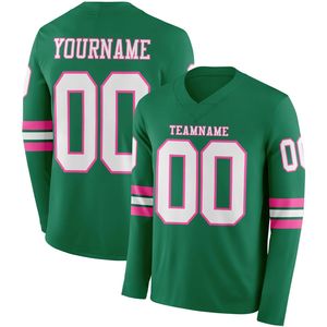 Maillot de football personnalisé pour homme en Spandex/Polyester, imprimé par transfert thermique, manches longues, personnalisable avec nom d'équipe, logo et positions - Product Image 6
