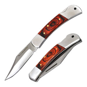 Couteau de poche en acier damas inoxydable de haute qualité avec manche en bois, couteau de survie pour l'extérieur, idéal pour les applications en cuir - Product Image 5