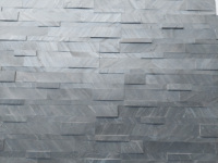 Revêtement mural durable en panneaux de pierre fendue 3D auto-adhésifs, en feuille de placage d'ardoise flexible noire océanique, de qualité supérieure et moderne