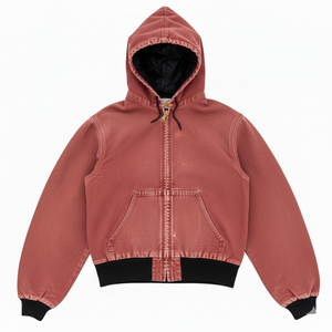 Custom logo Heavyweight 100% Cotton Short Acid Wash Distressed Designer <b>Zip</b> Jacket Manufacturer washed distressed Men's Jackets - Product Image 4