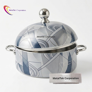 Plat de service isotherme en acier inoxydable de qualité supérieure, design Meena unique, chauffe-plats thermique, idéal pour cadeau, vente en gros - Product Image 3