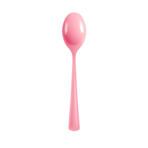 Cuillère ovale rose de haute qualité en plastique jetable, matériau PP, pour usage alimentaire, couverts légers - Product Image 1