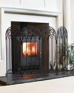 Protector de Chimenea Metálico Fleur De Lis, de Tres Paneles Plegables, Malla Antichispas, Resistente al Calor, Diseño Clásico - Product Image 6