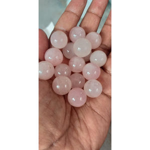 Esferas de Cuarzo Rosa Natural al por Mayor, 15-17 mm, Sin Agujero, Sin Perforación, Decoración para el Hogar, Meditación, Feng Shui, Artesanía con Piedras Preciosas - Product Image 1