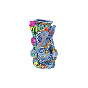 Vase décoratif en argile artisanal Art Déco pour mariage, anniversaire, Diwali, représentant le Dieu Ganesha (design vertical) - Product Image 1