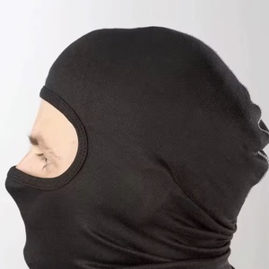 Balaclava unisexe noire, couvre-visage respirant et imperméable pour usage extérieur, taille adulte 56-58 cm, style uni - Product Image 5