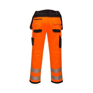 RICSA Men's Reflective High Visibility Polyester <b>Work</b> <b>Pants</b> <b>Cargo</b> Pockets CE Certified Industrial Use Needle Detection Heat - Product Image 4