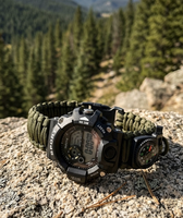 Bracelet de survie d'urgence - Bracelet en paracorde imperméable avec allume-feu, boussole et sifflet pour le camping, la randonnée