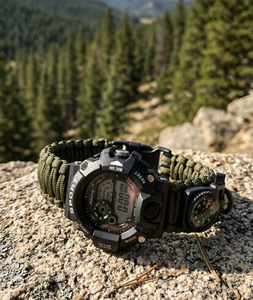 Bracelet de survie d'urgence - Bracelet en paracorde imperméable avec allume-feu, boussole et sifflet pour le camping, la randonnée - Product Image 3