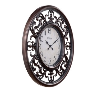 Round Metal <b>Wall</b> <b>Clock</b> Analog Quartz Traditional Design for Living Room <b>Decoration</b> At Best Price - Product Image 3