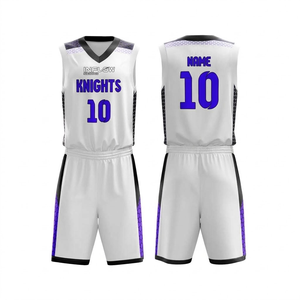 Conjuntos de Uniformes de Baloncesto Impresos Antibacterianos 100% Poliéster para Competencia, Entrenamiento, Campamento, Uniformes de Equipo, Camisetas de Verano - Product Image 6