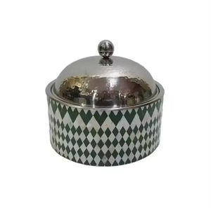 Ensemble de casseroles en métal argenté de taille familiale, en forme de dôme, pour une utilisation individuelle ou en groupe, magnifique récipient à fondue - Product Image 6