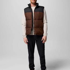 2025 New Arrival Customized High Quality Winter <b>Warm</b> Custom Big Size Casual Loose Solid Sleeveless Mens Puffer Vest - Product Image 3