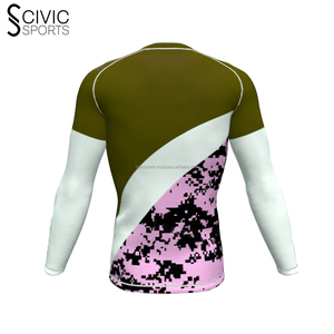 Hombres MMA BJJ Rash Guard Ropa deportiva totalmente sublimada para entrenamiento de artes marciales Competición Lucha libre - Product Image 3